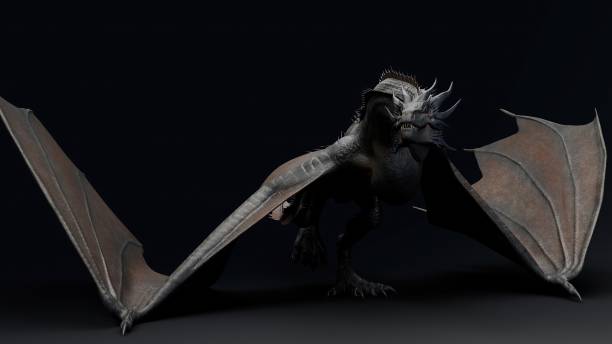 istock Wyvern Type Dragon 2 of background. 3d model rendering 2189196246