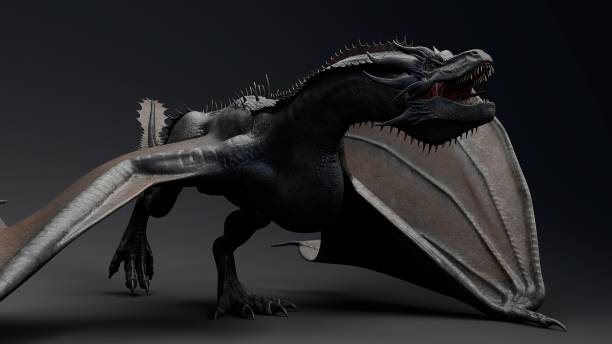 istock Wyvern Type Dragon 2 of background. 3d model rendering 2189196253