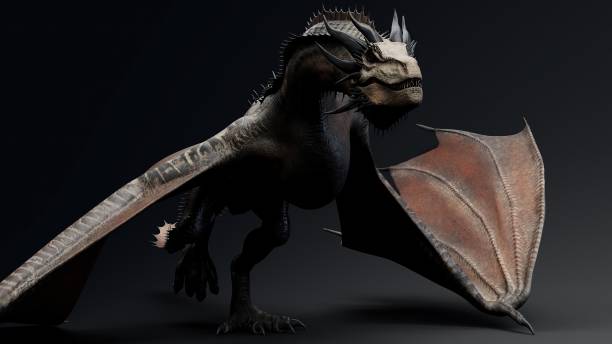 istock Wyvern Type Dragon 2 of background. 3d model rendering 2189196258