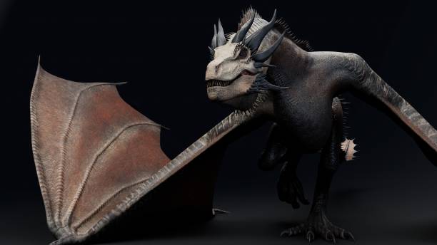 istock Wyvern Type Dragon 2 of background. 3d model rendering 2189196261