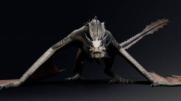 istock Wyvern Type Dragon 2 of background. 3d model rendering 2189196538