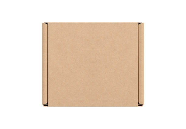 istock empty Brown Paper mailing box Cardboard box isolated on white background 2189196793