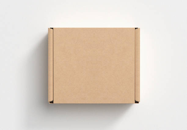 istock empty Brown Paper mailing box Cardboard box isolated on white background 2189196876