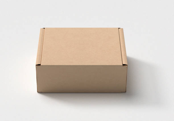 istock empty Brown Paper mailing box Cardboard box isolated on white background 2189196877