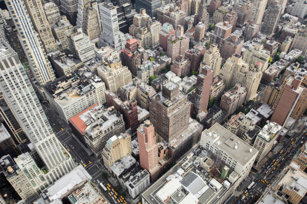 view of Manhattan from The Empire State Building, New York City, USA