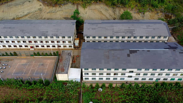 Industrial zone,Steel industry,China,Asia. Factory building.