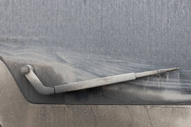 Dusty Rear Windshield Wiper on Dirty Car