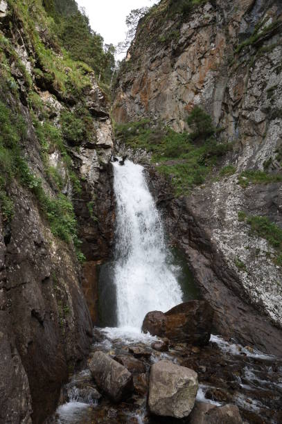 istock The current waterfall is in a mountainous and wooded area. Dombai. 2189207272