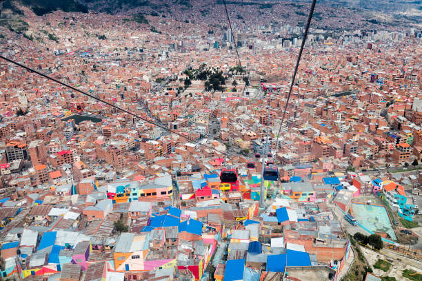 Free picture: Cable car over a La Paz city in Bolivia