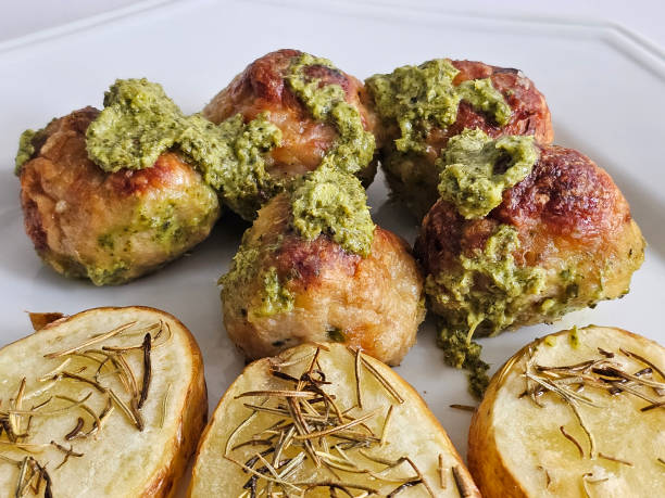 Served with rosemary roasted potatoes