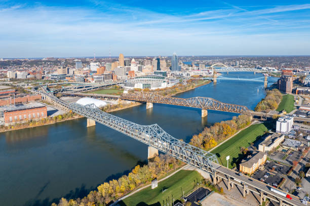 istock Cincinnati and Ohio River Aerial Cityscape 2189213105