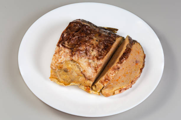 Meatloaf, Fresh from the oven on a cutting board -Photographed on Hasselblad H3D2-39mb Camera