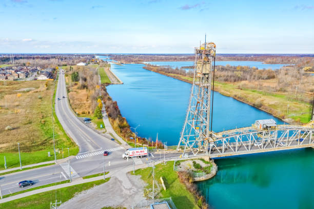 istock Welland Canals Parkway and Glendale Avenue Bridge view, St. Catharines, Canada 2189213857
