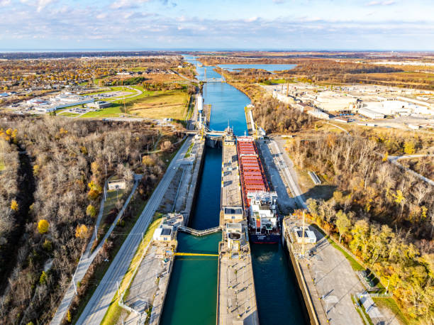 istock Welland Canals Parkway and Welland Canal Lock view, St. Catharines, Canada 2189214089