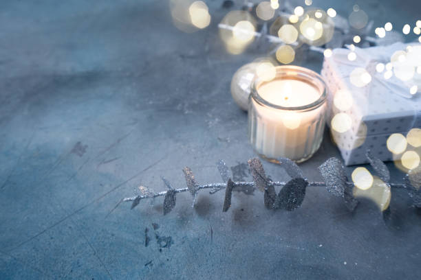 istock Discover elegant Christmas decor featuring candles and beautiful decorative elements for a truly festive ambiance 2189215295