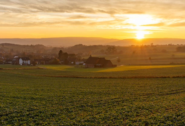 Landscape in sunshine in Germany