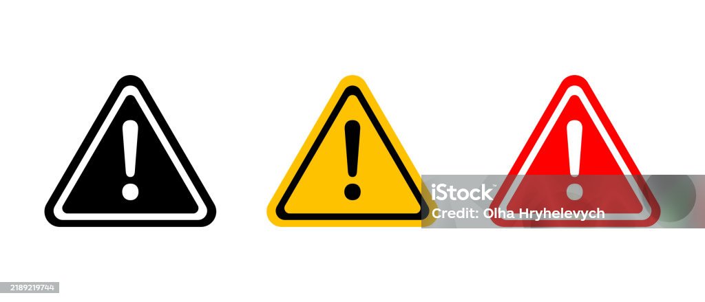 Exconationmarks Sign Caution Warning Signs Set Exclamation Marks Stock Illustration ...