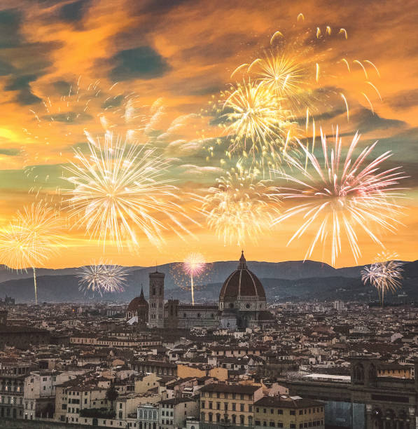 istock fireworks in florence at dusk 2189222165