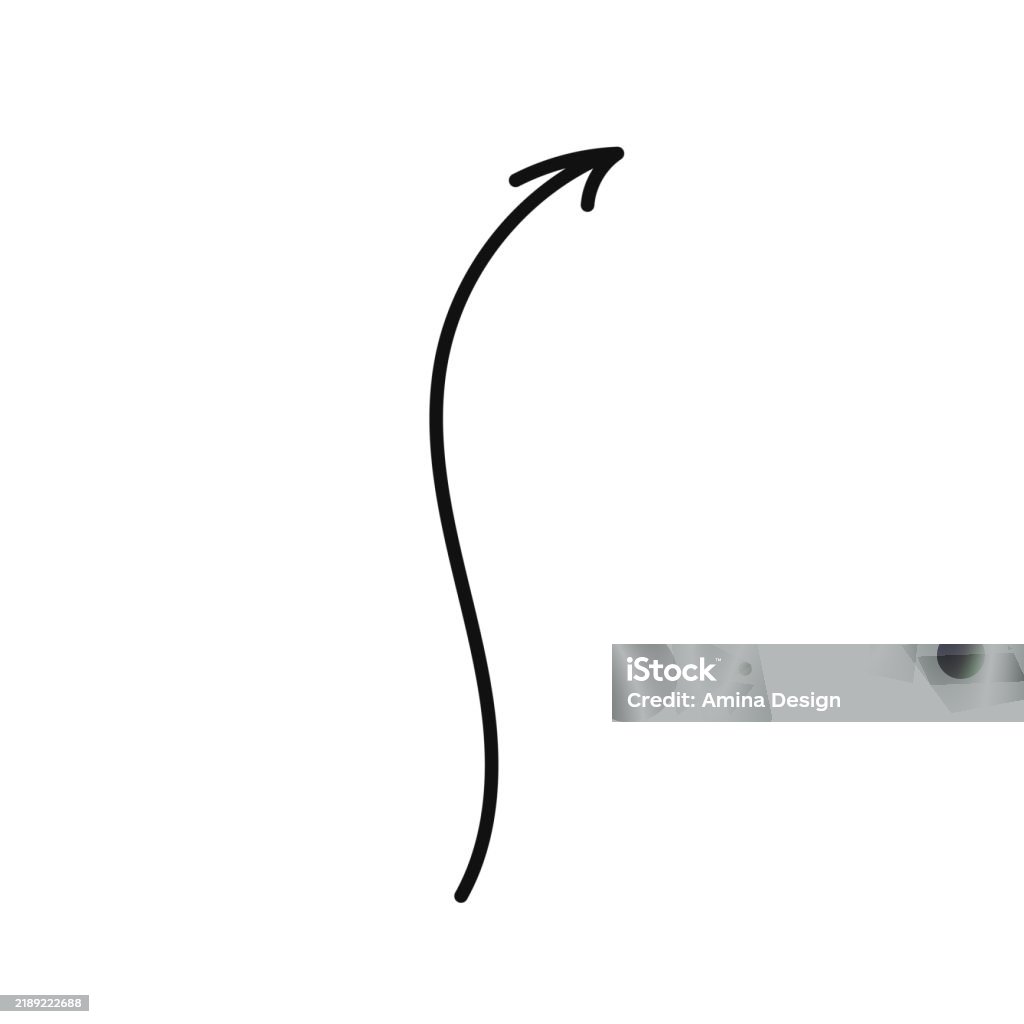 Arrow Simple Line Design Simple Line Hand Drawn Black Arrow Stock Illustration - Download Image ...