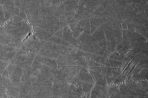 Weathered steel background, metal plate made of aluminum or titanium alloy.