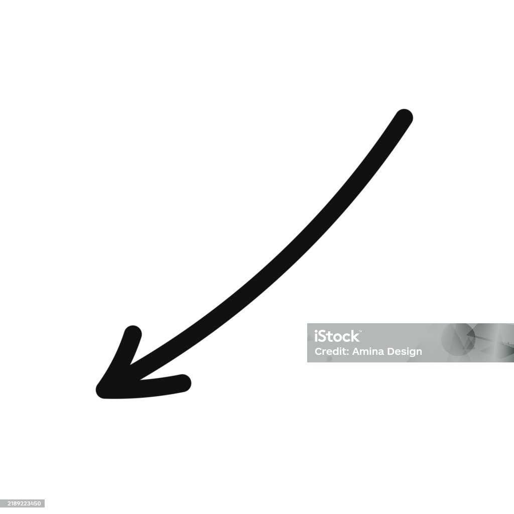Arrow Simple Line Design Simple Line Hand Drawn Black Arrow Stock Illustration - Download Image ...