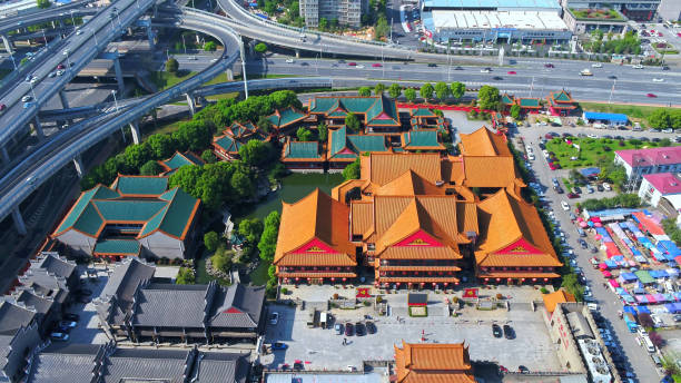 Aerial Photography Of West Lake Tower,Changsha,Hunan,China,Asia.The horse bar mountain.