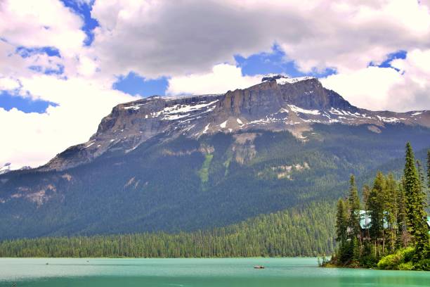 istock Snow-Capped Mountain Range with Lush Evergreen Forest 2189224387