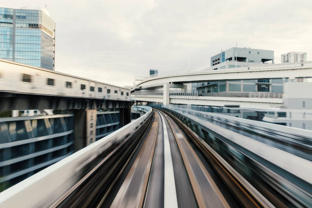 istock Modern Urban Train Tracks Embedded Within a Vibrant and Contemporary Cityscape Setting 2189224581