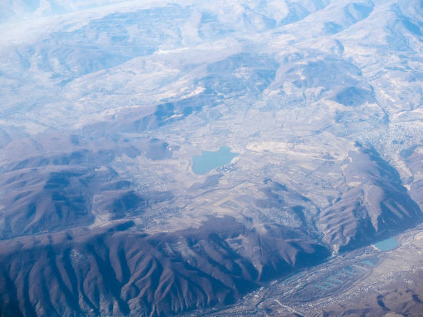 istock view of lake in Caucasus mountains from plane 2189225773