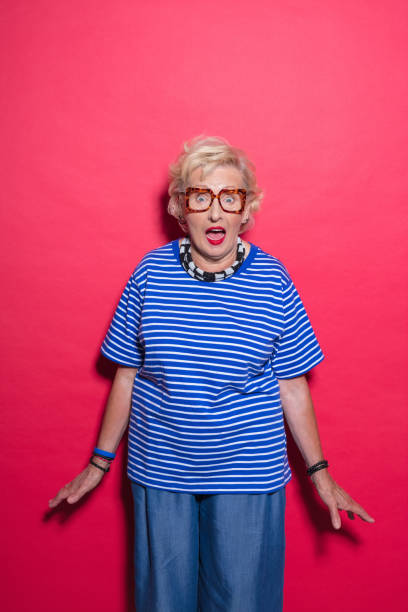istock Portrait of shocked cool senior lady 2189227394