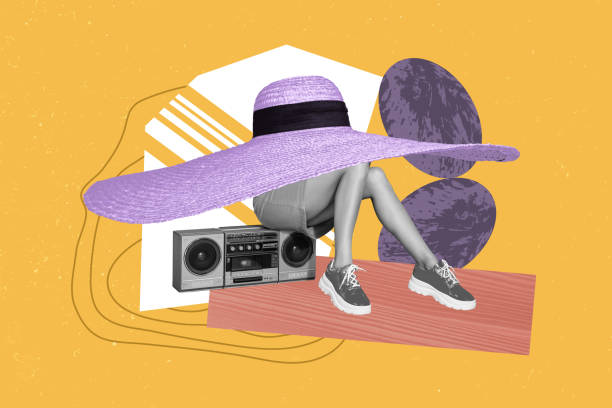 istock 3d retro abstract creative artwork template collage of female sit boombox big hat summer vacation freak bizarre unusual fantasy billboard 2189230056