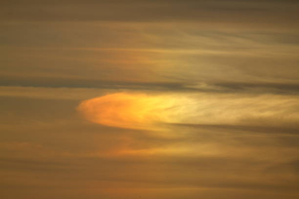 Blurry background of red sunset sky. Dramatic sky with colorful cloud background. Red burning sunset sky. Copy space.