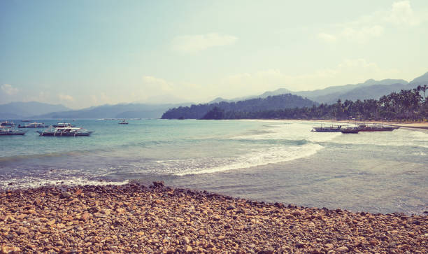 istock Scenic beach on Palawan island, color toning applied, Philippines 2189239352