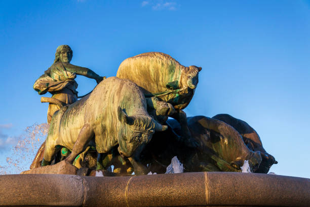 istock The Gefion fountain on harbour front in Copenhagen, Denmark, oxen pulling a plow with Norse goddess Gefjon, Nordre Tolbod near Kastellet and Langelinie 2189245861