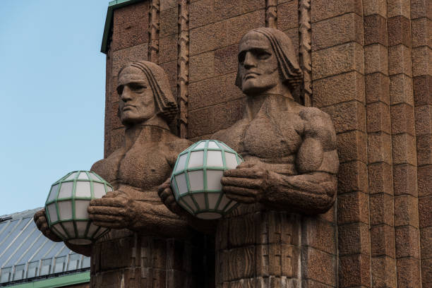 Helsinki, Finland - August 19, 2024: The Helsinki Central Railway Station.