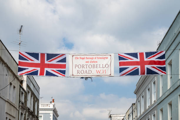 Portobello Road in Kensington  and Chelsea borough, London, UK.
