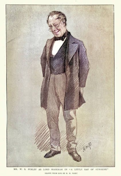 istock History of Victorian theatre, Comic actor W. S. Penley (William Sydney Penley) as the eccentric Lord Markham, in the comedy A Little Ray of Sunshine, 1899, 19th Century, Vintage illustration 2189257009