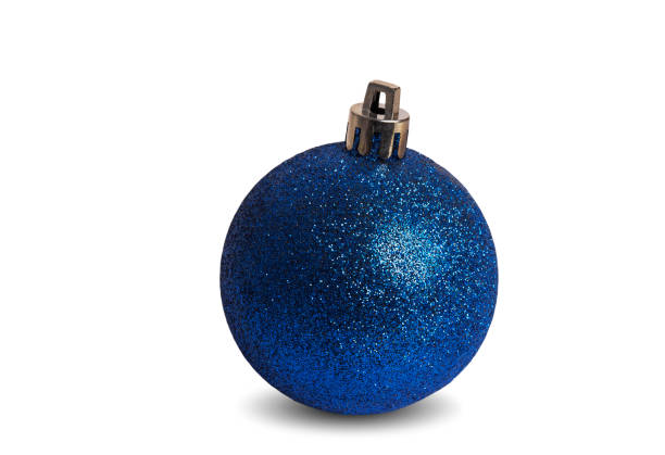 istock New Year blue ball on a white background 2189261398
