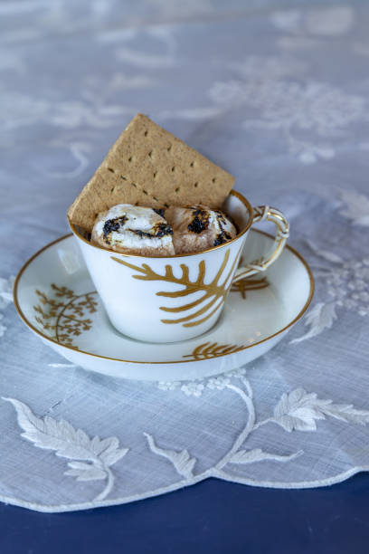 istock Gourmet hot chocolate with smores including marshmallows 2189279043