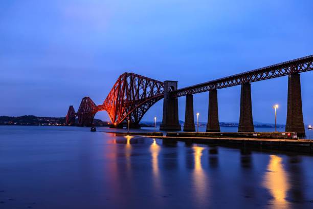 istock Iconic Forth Bridge, UNESCO World Heritage, Illuminated at Twilight, Edinburgh, Scotland 2189288035