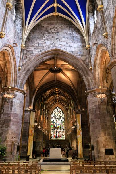 Intricate Stained Glass Windows in Historic Cathedral