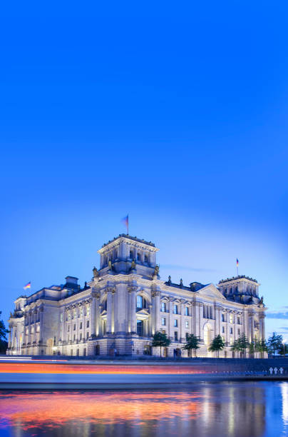 Germany Berlin Reichstag federal governemnt building spree river