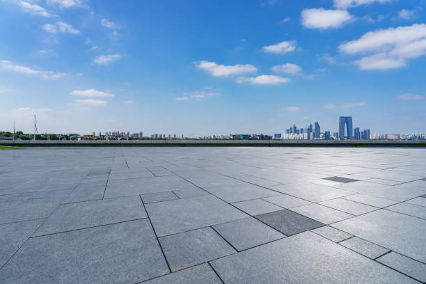 istock Empty square floors with city skyline in Suzhou. 2189296811