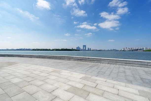 istock Empty square floors with city skyline in Suzhou. 2189296983