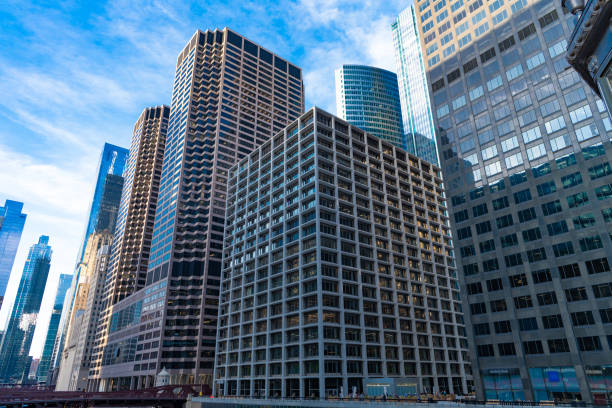 Chicago Business District, Downtown, Skyscraper. State Street Bridge