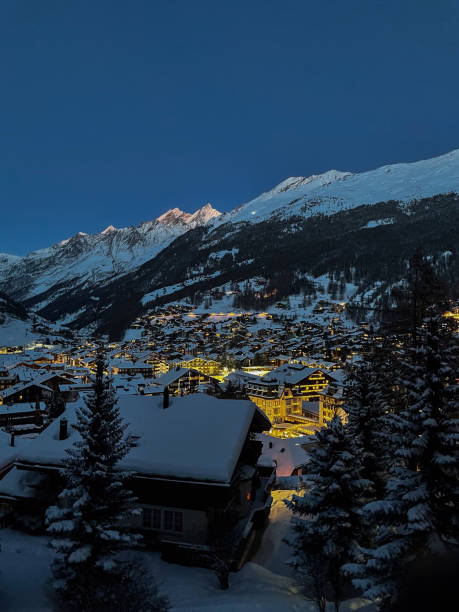 istock Snowy Zermatt at Night 2189313572