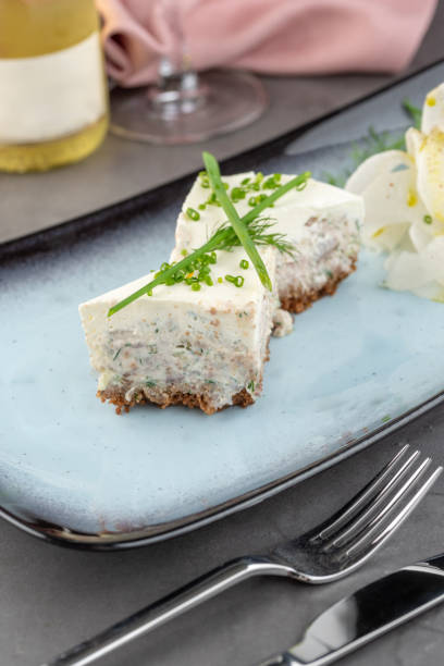 istock Creamy fish terrine with dill and radish garnish 2189329762