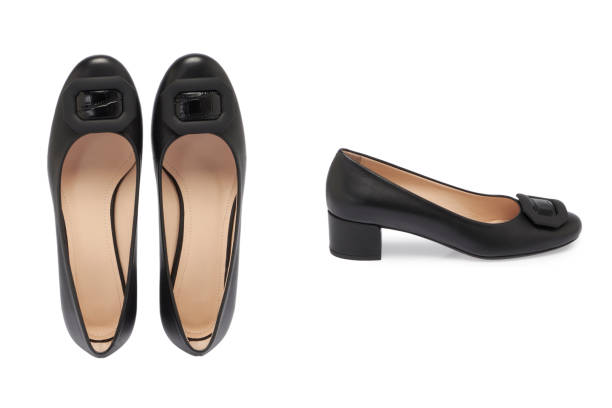 istock Black Leather Women's Shoes 2189332380