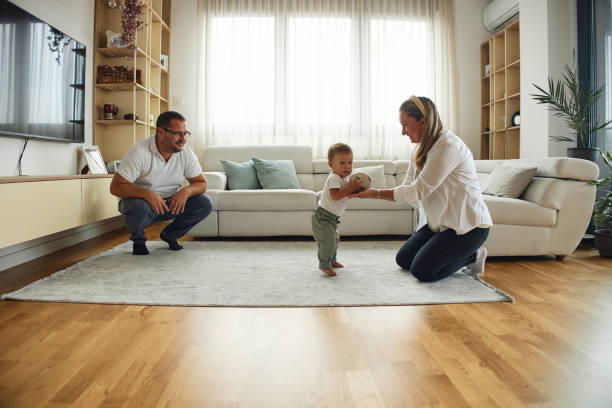 istock First steps of our baby 2189332787