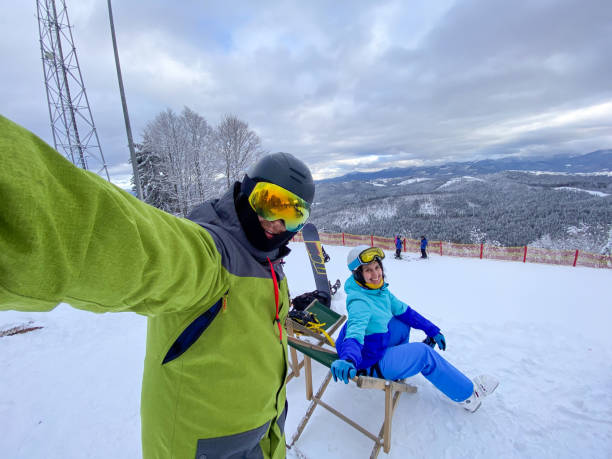 istock Skiing Selfie on Snowy Mountain Slope 2189334684